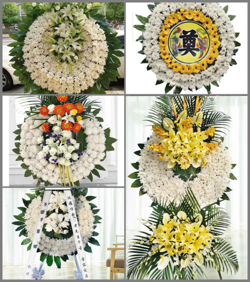广东梅州市丰顺县龙岗镇江坑村花圈速递