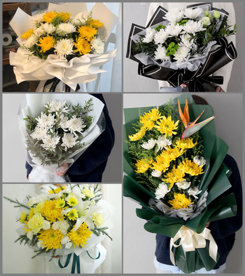 广东梅州市丰顺县龙岗镇江坑村白事花束代送